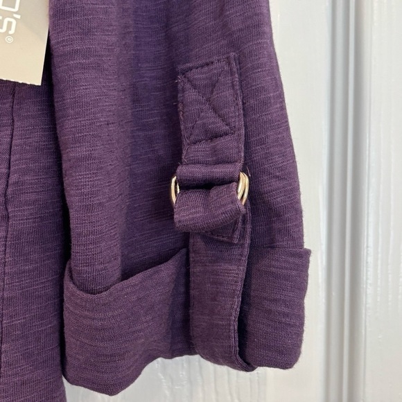 NWT Chico's The Ultimate Tee Women's Cotton Slub Top In Purpleberry Size Small - Picture 3 of 6